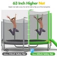 thumbnail image 3 of 7FT Trampoline for Kids with Safety Enclosure Net, SEGMART Toddler Trampoline with Removable Slide, Upgrade Recreational Trampoline with Jumping Mat for Indoor Outdoor Backyard, Green, 3 of 7