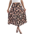 thumbnail image 2 of Haivin Ladies' fashionable and casual spring/summer floral mid calf skirt, 2 of 8