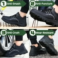 thumbnail image 4 of AUXDIQ Work Shoes Men Women Breathable Steel Toe Cap Industrial Trainers Lightweight Construction Sneakers Sport Shoes, 4 of 6