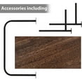 thumbnail image 5 of Wall-Mounted Coat Rack Shelf, Wall-Mounted Clothing Rack (Brown), 5 of 5