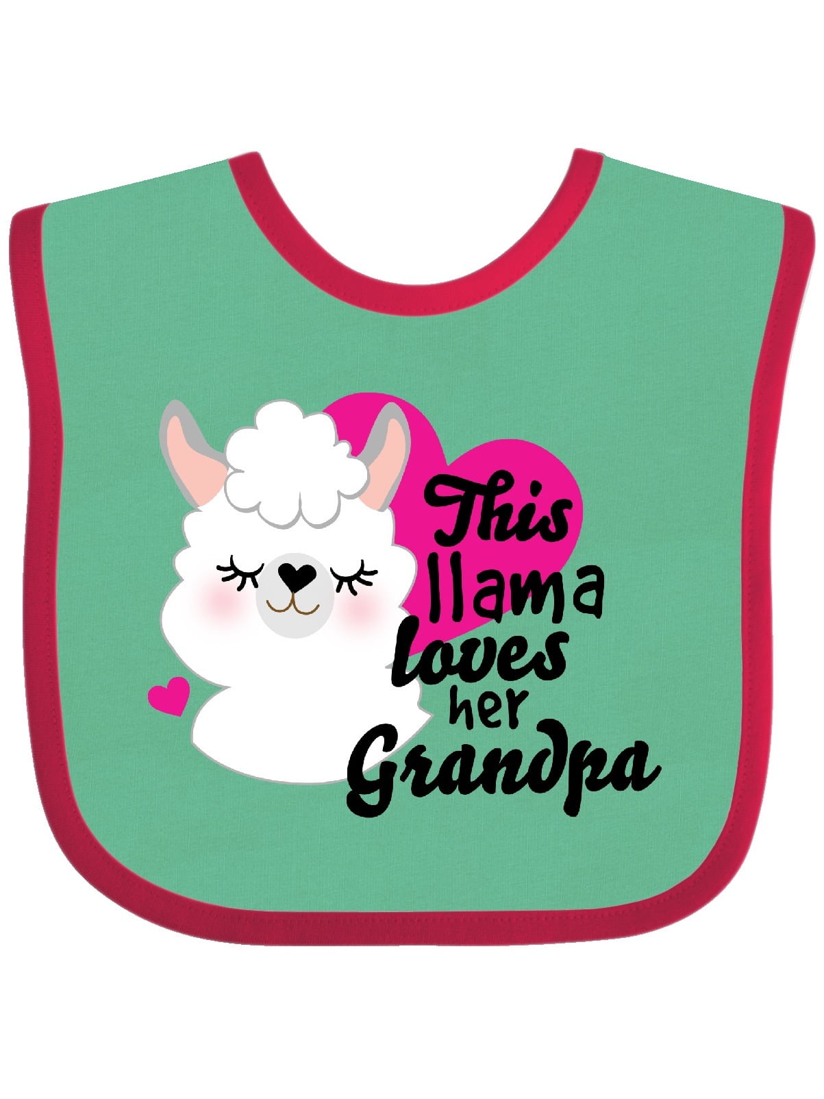 Download Valentines Day This Llama Loves Her Grandpa Baby Bib ...
