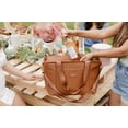 thumbnail image 4 of Igloo 25 cans Luxe Tote Soft Sided Vegan Leather Cooler, Cognac Brown, 4 of 10