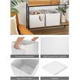 thumbnail image 6 of StorageWorks Storage Cubes, 13-inch Leather Bins with Handle, Cube Organizer Baskets for Shelves and Closet, Collapsible Storage Bins, 4-Pack, White, 6 of 7
