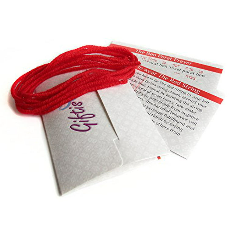  The Original Kabbalah Red String Bracelet from Israel - Red String  Bracelet Pack 60 Inch Red String for up to 7 Evil Eye Protection Bracelets  - Prayer, Blessing & Instructions Included!
