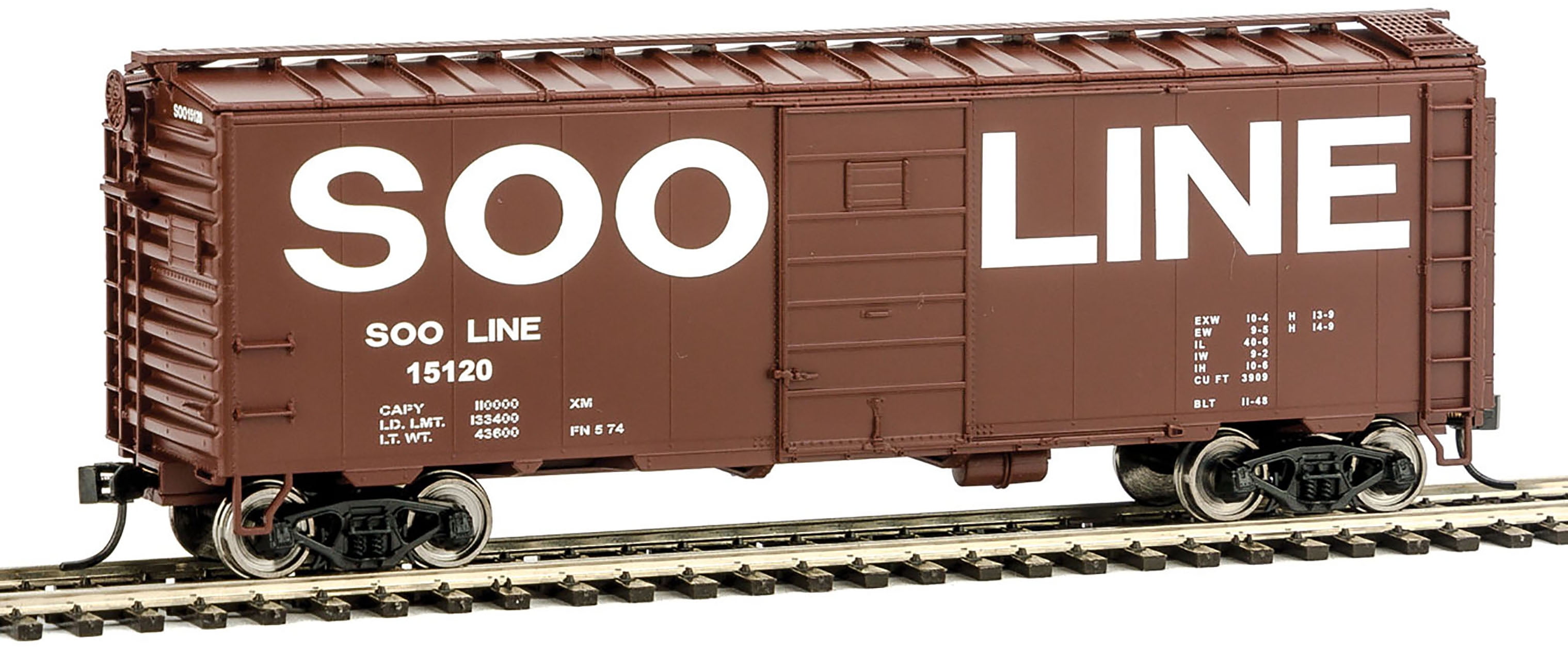 Walthers HO Scale 40' PS-1 Boxcar Soo Line (Boxcar Red/Billboard ...