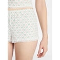 thumbnail image 4 of No Boundaries Single Jersey Lace Sleep Shorts, Women's XXS-3X, 4 of 5