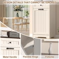 thumbnail image 6 of HARIPUL 10 Gallons Tilt Out Trash Cabinet, Hidden Trash Can Kitchen Wooden Tilt Out Pet Proof Hidden Trash Bin for Kitchen Living Room,White, 6 of 7