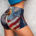 thumbnail image 2 of Sikiie Bald Eagle Pilot Print Workout Shorts Women Scrunch Butt Gym Shorts Seamless High Waist Tummy Control Yoga Biker Athletic Shorts, 2 of 5