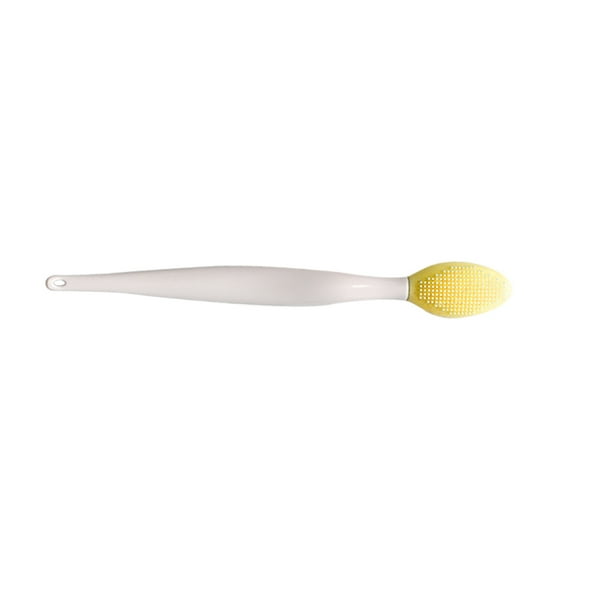 Minnieouse Cepillo de labios exfoliante Cepillo de limpieza de nariz Labio de silicona de doble cara Cuerpo del baño Amarillo Minnieouse CE000211-03