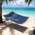 thumbnail image 3 of Modern Portable Hammock for Outside, Camping Hammock with Stable Anti-Tipping Structure, Hand-Woven Durable Ropes, Rope Hammock for Backyards, Beaches, Poolsides, Parks, Campsites, Navy Blue, Blue St, 3 of 10