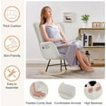 thumbnail image 2 of VECELO Nursery Rocking Chair, Teddy Fabric Upholstered Glider Rocker with High Backrest, Modern Rocking Accent Chairs Comfy Side Chair for Nursery, Bedroom, Living Room, White, 2 of 7