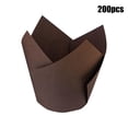 thumbnail image 2 of 200Pcs Tulip Cupcake Paper Trays C – Miyuadkai Oil Proof & High Temperature Baking Cups for Dessert Counter Decoration, Spring Baking Essential, 2 of 9