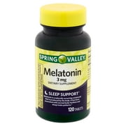 Spring Valley Melatonin Tablets Dietary Supplements, 3 mg, 120 Count