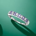 thumbnail image 4 of Ross-Simons 0.70 ct. t.w. Tanzanite Ring With Diamond Accents in Sterling Silver, Women's, Adult, 4 of 6