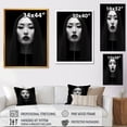 thumbnail image 4 of Designart "Cubist Photography of Asian Woman in Black & White III" Fashion Canvas Wall Art - Glam Black Woman Asian Entryway Wall Art, 4 of 6