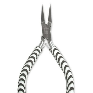 Beadsmith Jewelry Micro Pliers Duckbill Flat Nose With Zebra