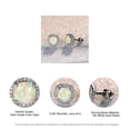 thumbnail image 4 of Boucles d'Oreilles en Or Blanc Plaqué Rose Bleu Violet, 4 of 4