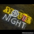 thumbnail image 2 of Glowneon Movie Night Neon Sign, Cinema Led Sign, Movie Sign, Home Cinema Sign, Cinema Bar Decor, 2 of 4
