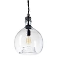thumbnail image 1 of CASAMOTION Wavy Hammered Hand Blown Glass Pendant Light, Clear, 13", 1 of 7