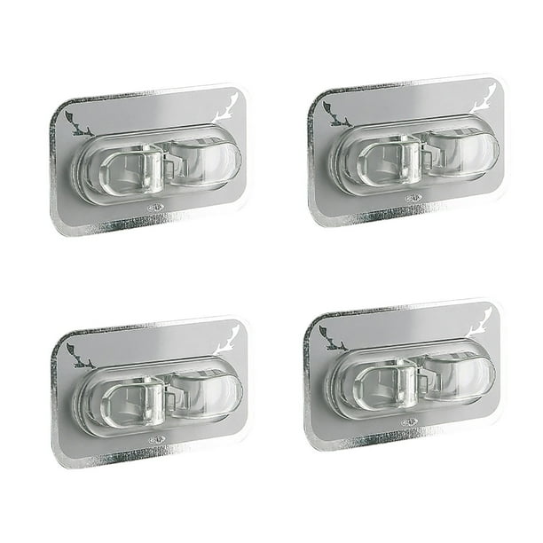 Paquete de 4 clips para organizar cables | Organizador de cables para escritorio, TV y computadora | Sujetacables de plástico para cargadores de teléfono, bolígrafos y cepillos de dientes | Juego de