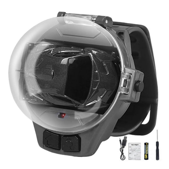 Remote Control Car Watch Toy with LED Light, 2.4GHz Mini Racing Wrist Toy, Rechargeable RC Small Car, Kids Birthday & Christmas Gifts