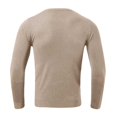 thumbnail image 4 of JTieacloth Men's Pullover Sweaters Male Autumn And Winter Smooth Comfortable Lightweight Drapey Soft Skin Friendly Textured Slim Fitting Round Neck Long Sleeved Sweater(Beige), 4 of 5