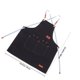 thumbnail image 2 of FUTUREORYY Delantal De Lona Impermeable Negro Con Bolsillos Y Cruzados Para Y Jardinería, 2 of 8