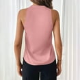 thumbnail image 5 of Ktyne Women's Shell Tops Professional Sleeveless Blouse for Under Blazer V Neck Vest Shirt Summer Basic Work Tank Tops Pink L, 5 of 7
