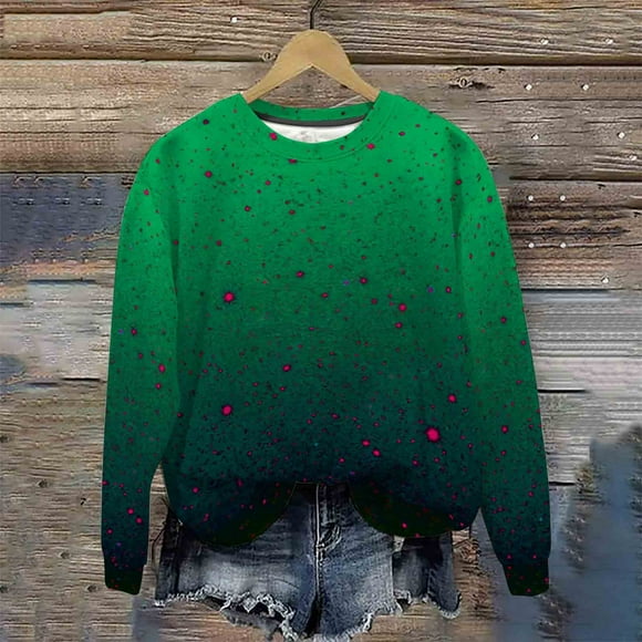 Ailaofu Women's Crew Neck Sweatshirt Long Sleeve Tops Casual Loose Pullover Sweatshirts