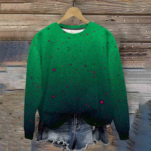 Ailaofu Women's Crew Neck Sweatshirt Long Sleeve Tops Casual Loose Pullover Sweatshirts