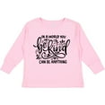 thumbnail image 3 of Inktastic Inspirational Quote In a World You Can be Anything be Kind Boys or Girls Long Sleeve Toddler T-Shirt, 3 of 5