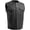 Black White, variant on - Hornet - Men's Motorcycle Biker Riding Black Yellow Leather Vest - Small