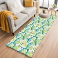 thumbnail image 2 of Summer Oceans Fish Runner Rugs 2x6 ft Country Sea Watercolor Yellow Lemon Leaf Washable Hallway Rugs Non-Slip Floor Mats Absorbent Carpet Bedside Runners for Bedroom Kitchen Bathroom Laundry Room, 2 of 9