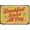 Breakfast Served All Day, variant on Now Serving Happiness Metal Poster by DC | Vintage Tin Sign Wall Art for Indoor Use | 10x7" Rust-Free Aluminum Decor for Restaurant Diner | UV Protected & Weatherproof Print | Made in USA
