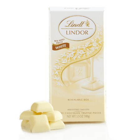 Lindt WHITE Lindor Truffles, 3.5oz (100g) (Best White Chocolate Truffles)