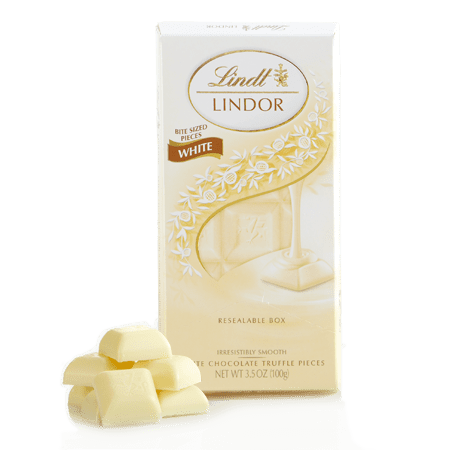 - Lindt WHITE Lindor Truffles, 3.5oz (100g)
