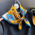 thumbnail image 2 of CHUNTIAN Mulberry Silk Scarfs Women Small Square Scarf 21" x 21" Breathable Lightweight Neckerchief Headscarf, 2 of 7