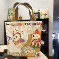 thumbnail image 3 of Kawaii Labubu Monster Canvas Tote Handbag Pop Marts Portable Hand Bag Boys Girls Shopping Dating Purse Cute Messenger Bags Gifts, 3 of 5