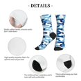 thumbnail image 5 of Mens Crew Socks Womens Blue Camouflage Workout Training Athletic Socks, 5 of 7