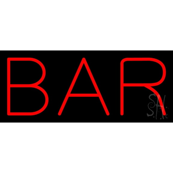 Bar LED Neon Sign 6 x 15 - inches, Clear Edge Cut Acrylic Backing, with Dimmer - Bright and Premium built indoor LED Neon Sign for Bar decor.