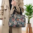 thumbnail image 5 of Hsqqdc Floral Print Canvas Tote Bag, Large Capacity Work Shoulder Handbag, 5 of 7