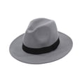 thumbnail image 5 of Qicasul Cowboy for Classic Fedora Hat For And Timeless Elegant Wide Brim Sun Winter Warmth Casual Dressy Occasions Light Gray One Size, 5 of 6