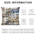 thumbnail image 5 of BANET  Short Plush Pillow Case Soft Pillow Case, Western Wild Horse Plaid Decor Home Cushion Covers for Couch/Sofa/Bedroom/Car 20x20in, 5 of 5