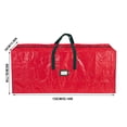 thumbnail image 3 of 8 Foot Waterproof Christmas Tree Storage Bag - Heavy Duty PE Woven Cover with Identification Card Slot & Two-Way Zipper, Storage Container for Artificial Trees red, 3 of 6