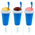 thumbnail image 3 of Slushy Maker - Taza para hacer granizados, taza de jugo de leche y cola, taza mágica de congelación rápida, taza de enfriamiento, taza de batidos con tapas y pajitas para todas las edades (azul), 3 of 5