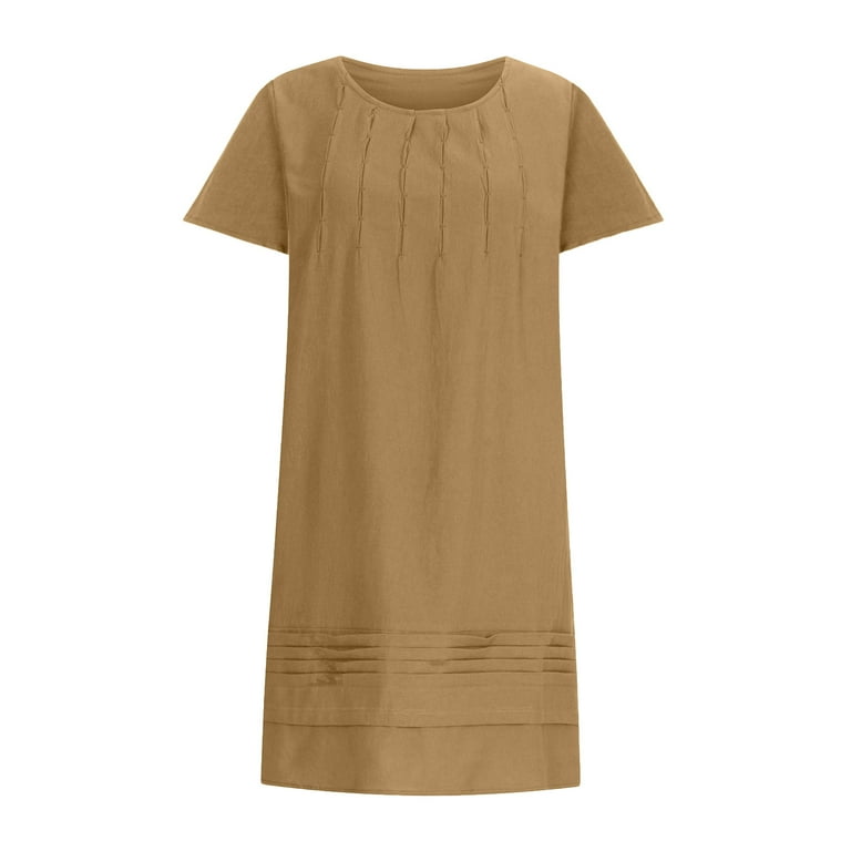 brown cute dress Amber- Glamorous modest maxi dress with slant cut hem and balloon slee