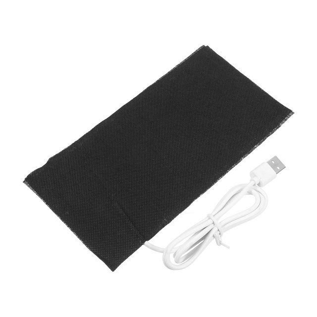 Raindrops Overheat Protection Heating Pad Black Alloy Fiber USB Powered 1Set