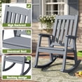 thumbnail image 2 of Homall Outdoor Rocking Chair Set of 2, Resin All-Weather Resistant High-Back Rocker for Patio, Garden, 2 of 7
