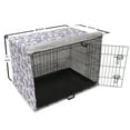 thumbnail image 6 of Butterfly Dog Crate Cover, Continuous Pattern of Monotone Abstract Winged Delicate Animal, Easy to Use Pet Kennel Cover Small Dogs Puppies Kittens, 7 Sizes, Lavender Blue and Dark Grey, by Ambesonne, 6 of 6