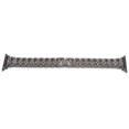 thumbnail image 2 of Correa de reloj con diamantes de imitación, repuesto de pulsera de metal Compatible con reloj IOS, 42mm/44mm, negro, 2 of 5